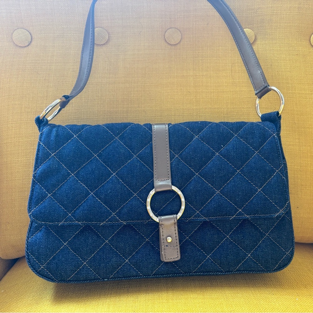 Nine West Quilted Denim Shoulder Bag